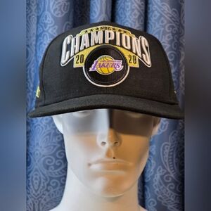 New Era Los Angeles Lakers 2020 NBA Champions Locker Room Snapback Hat Cap